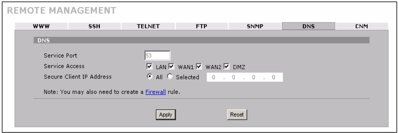 ZYXEL NBG410W3G - DNS - 1