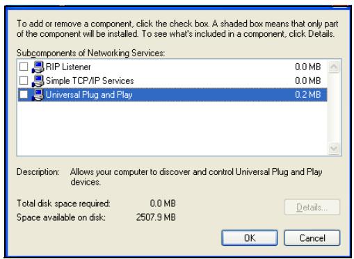 ZYXEL NBG410W3G - Installing UPnP in Windows XP - 3