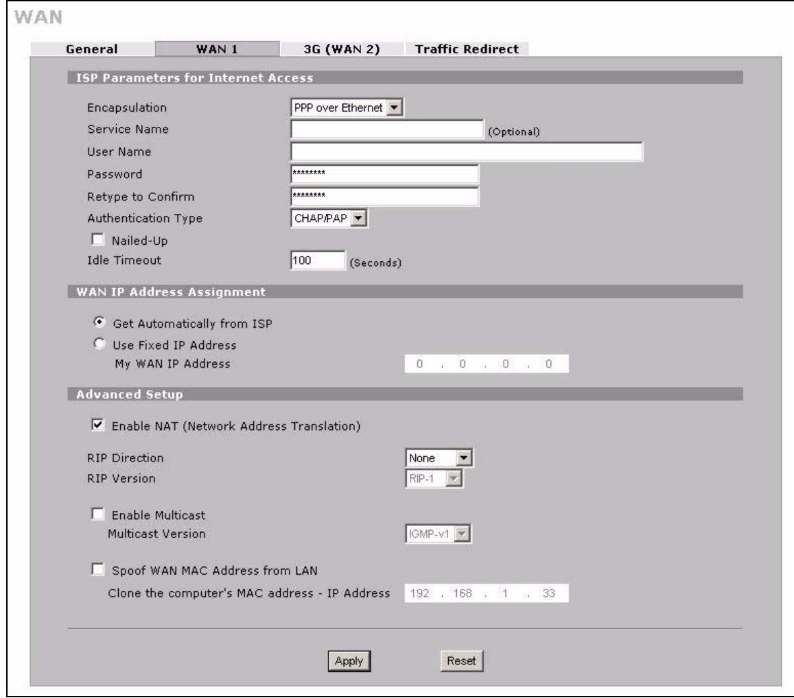ZYXEL NBG410W3G - PPPoE Encapsulation - 1