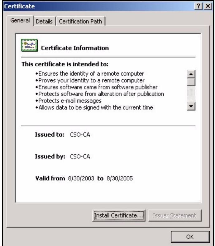 ZYXEL NBG410W3G - Installing the CA's Certificate - 1