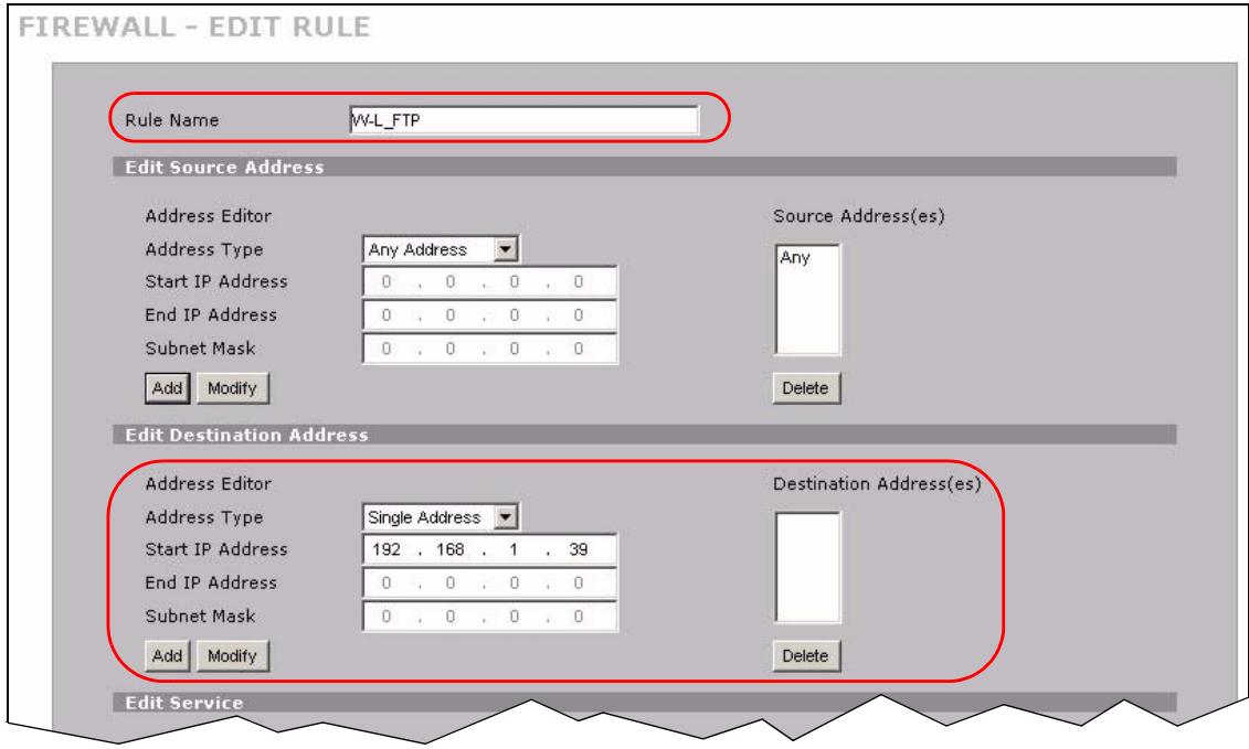 ZYXEL NBG410W3G - Allow WAN-to-LAN Traffic through the Firewall - 8