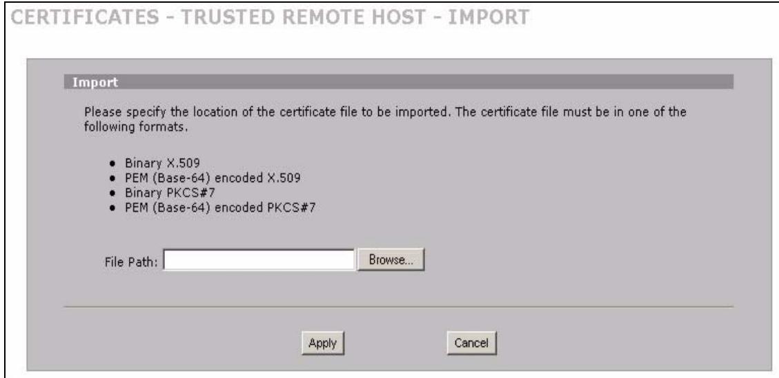 ZYXEL NBG410W3G - Trusted Remote Hosts Import - 2