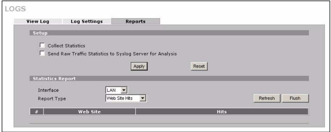ZYXEL NBG410W3G - Configuring Reports - 2
