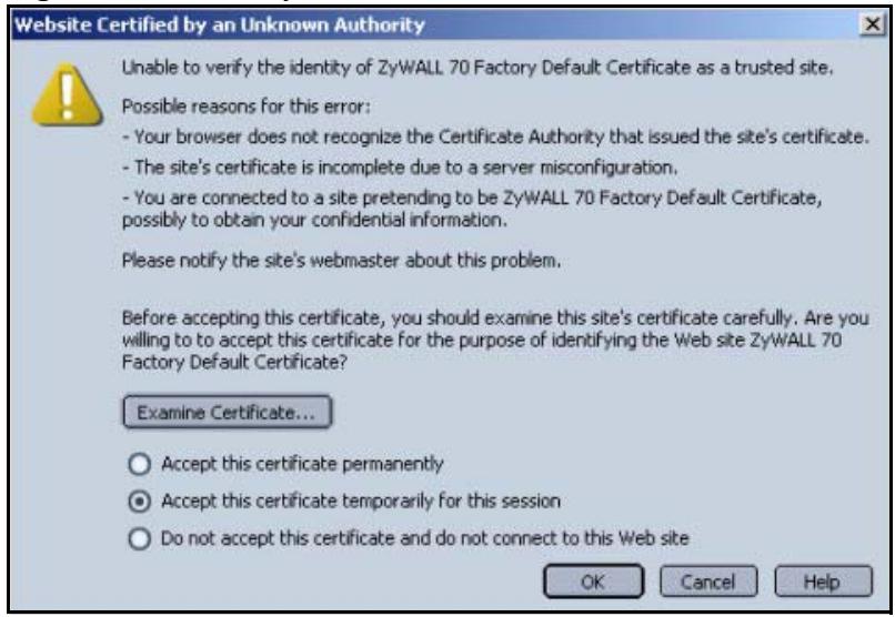 ZYXEL NBG410W3G - Import ZyXEL Device Certificates into Netscape Navigator - 1