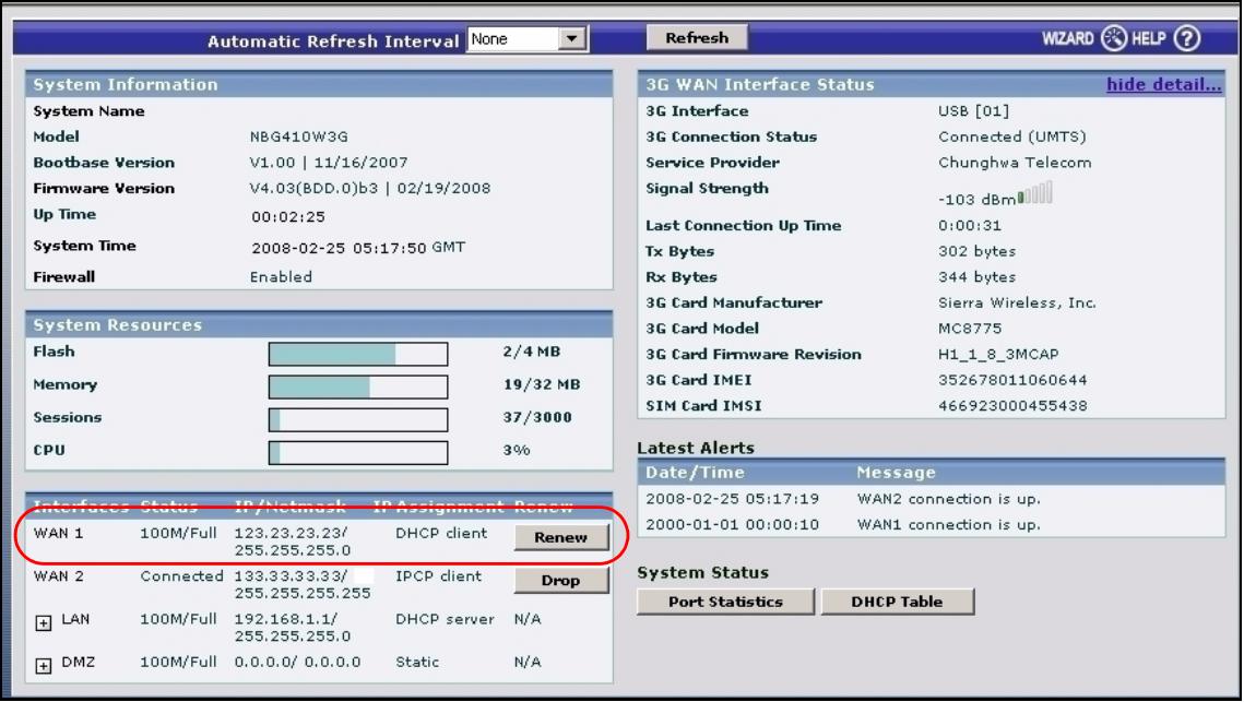 ZYXEL NBG410W3G - Configuring the WAN Connection with a Static IP Address - 8