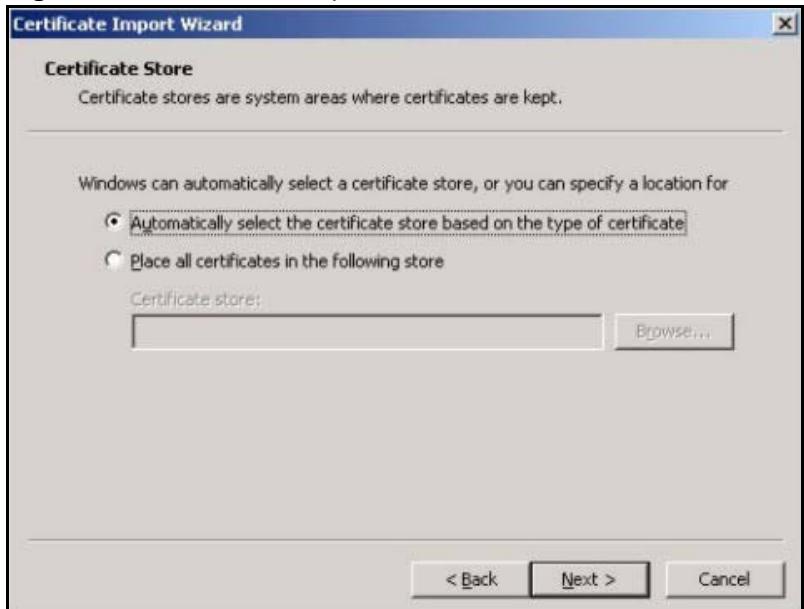 ZYXEL NBG410W3G - Importing the ZyXEL Device's Certificate into Internet Explorer - 4
