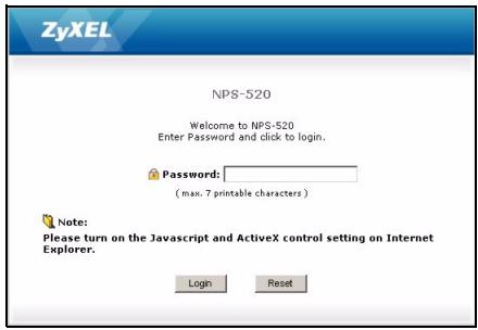 ZYXEL NPS-520 - Strumento di configurazione Web - 1
