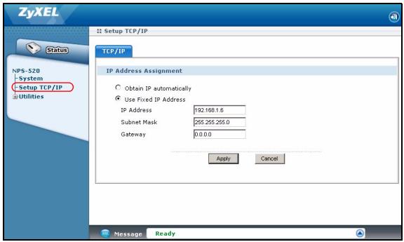 ZYXEL NPS-520 - Web Configurator - 4