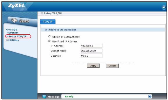ZYXEL NPS-520 - Configurator web - 4