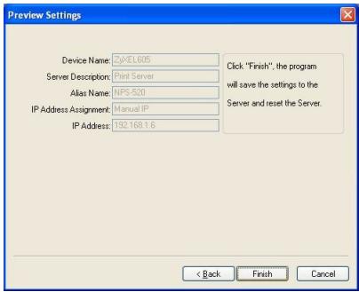 ZYXEL NPS-520 - TCP/IP Configuration - 1