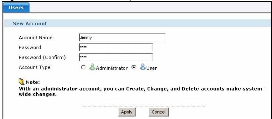 ZYXEL NSA-220 - Creating a User Account - 3