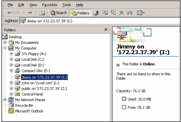 ZYXEL NSA-220 - Accessing a Share From Windows Explorer - 5
