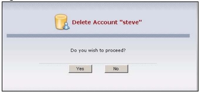 ZYXEL NSA-220 - Delete Account Screen - 1