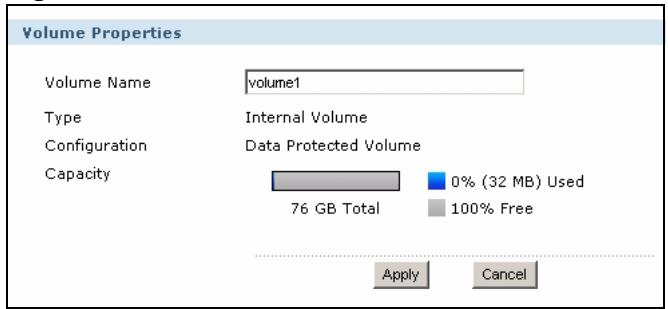 ZYXEL NSA-220 - Editing an Internal Volume - 1