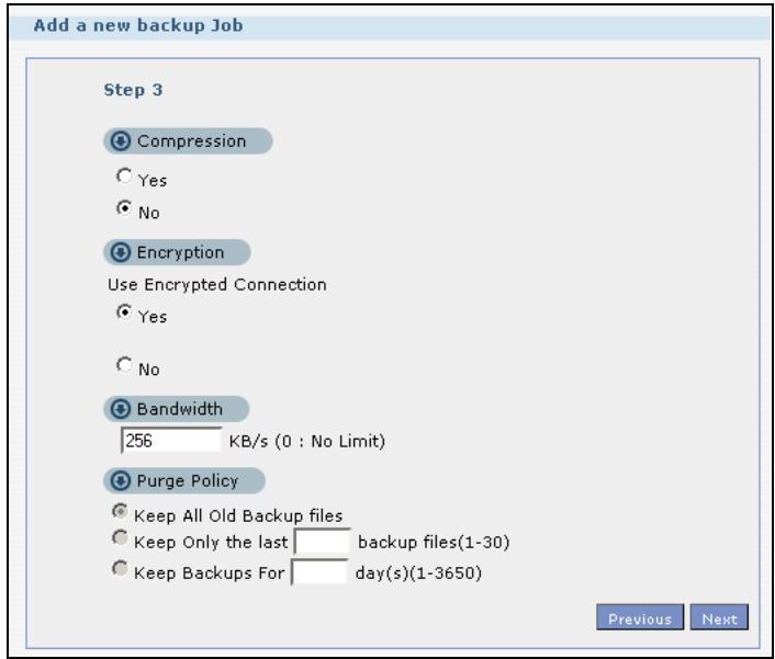 ZYXEL NSA221 - Click Protect > Backup > Add Job. - 5