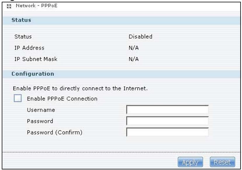 ZYXEL NSA221 - The PPPoE Screen - 1