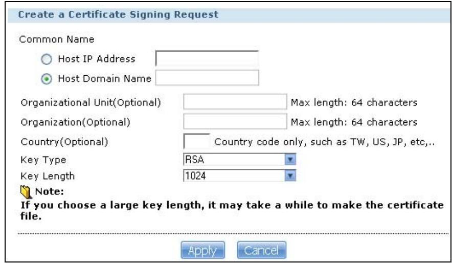 ZYXEL NSA221 - Modifying or Creating a Certificate - 1
