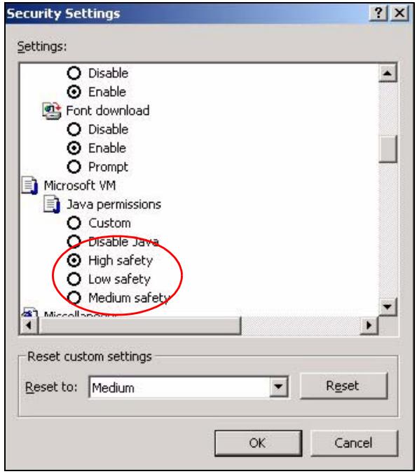 ZYXEL NSA221 - Java Permissions - 1