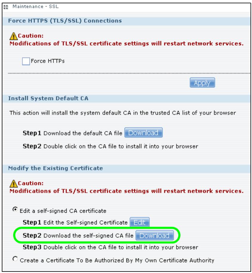 ZYXEL NSA221 - Downloading and Installing Customized Certificate - 1