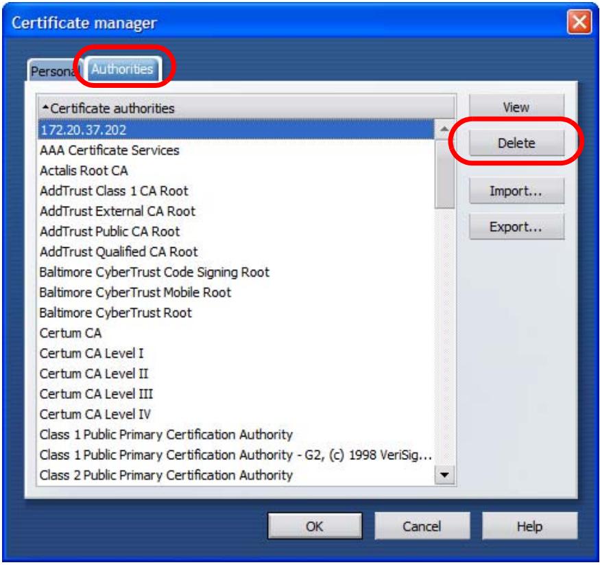 ZYXEL NSA221 - Removing a Certificate in Opera - 3