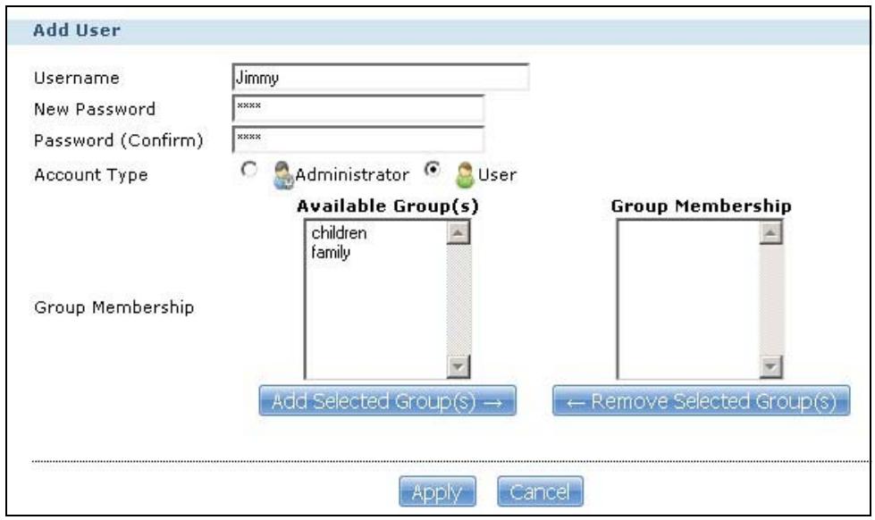 ZYXEL NSA221 - Creating a User Account - 3