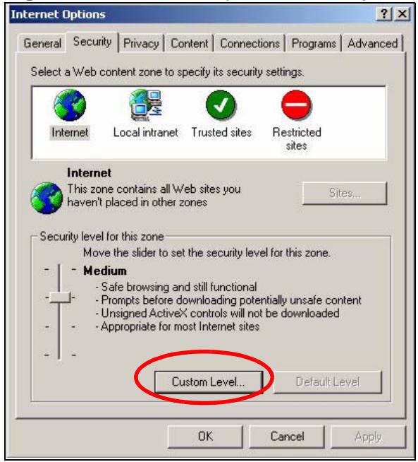 ZYXEL NSA221 - Enabling Scripting of Safe ActiveX Controls - 1