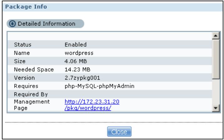 ZYXEL NSA221 - Displaying the Package Information - 1