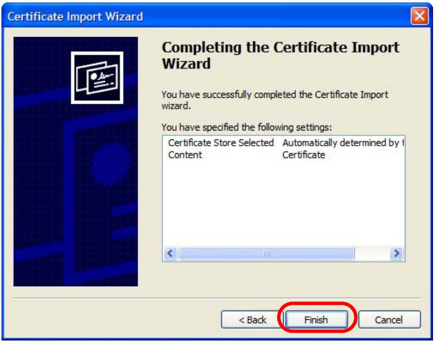 ZYXEL NSA221 - If you want Internet Explorer to Automatically select certificate store based on the type of certificate, click Next again and then go to step 9. - 4