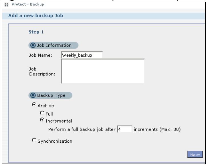 ZYXEL NSA221 - Identify the backup job and select Archive. - 1