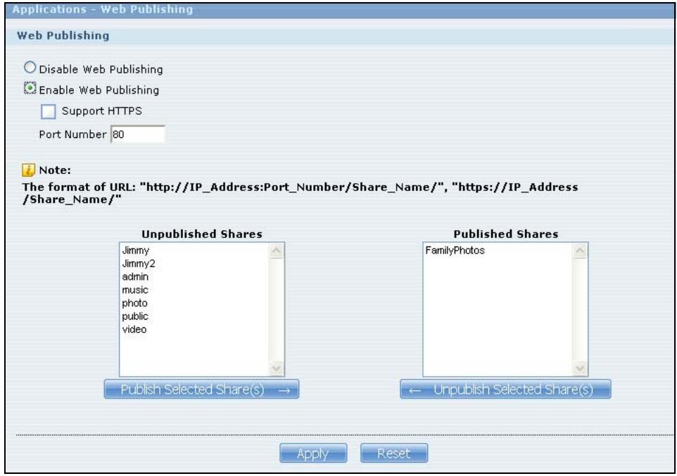 ZYXEL NSA221 - Web Publishing Example - 1