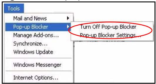 ZYXEL NSA221 - Disable Pop-up Blockers - 1