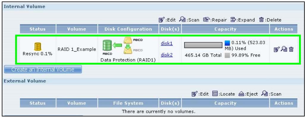 ZYXEL NSA221 - Create an Internal Volume Button - 4