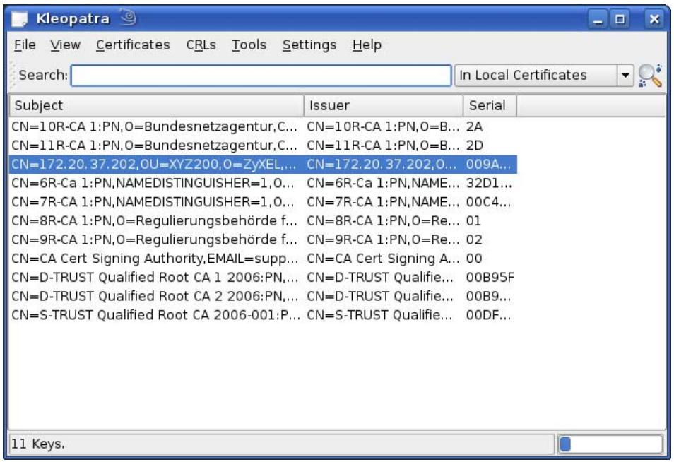 ZYXEL NSA221 - Installing a Stand-Alone Certificate File in Konqueror - 3