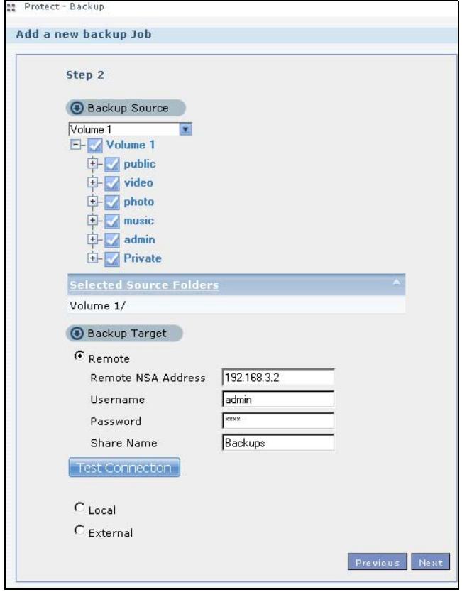 ZYXEL NSA221 - Identify the backup job and select Archive. - 2