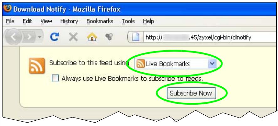 ZYXEL NSA221 - Firefox Example - 2