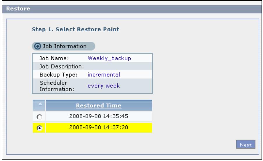 ZYXEL NSA221 - Restoring Archived Files by Backup Job - 2