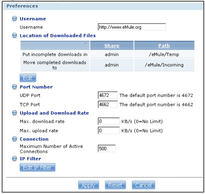 ZYXEL NSA221 - Preferences - 1