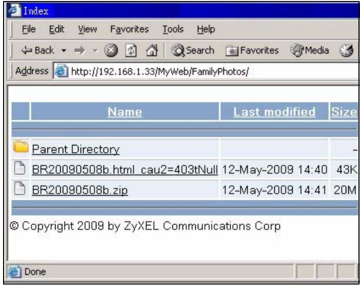 ZYXEL NSA221 - Web Publishing Example - 2