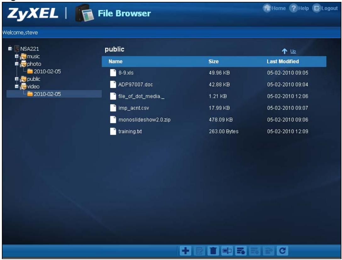 ZYXEL NSA221 - File Browser - 1