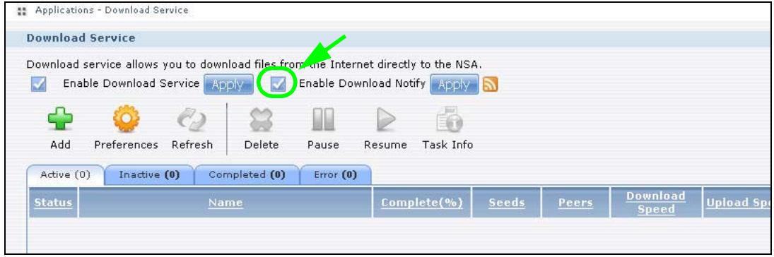 ZYXEL NSA221 - Download Service Notification - 1