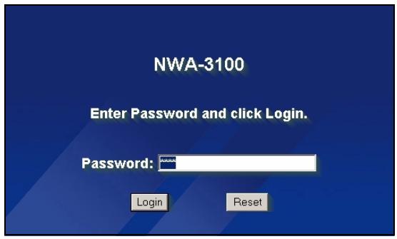 ZYXEL NWA-3100 - Logga in i webbkonfigurator - 4