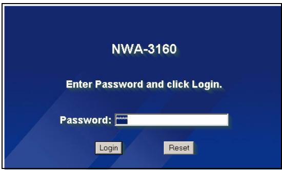 ZYXEL NWA-3160 - Ouvrez une session dans le configurateur web - 4