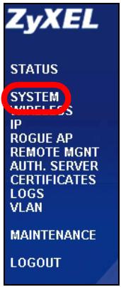 ZYXEL NWA-3160 - Configure System Settings - 1