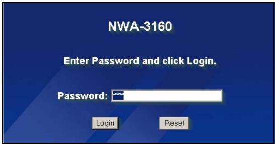 ZYXEL NWA-3160 - Logga in i webbkonfigurator - 4