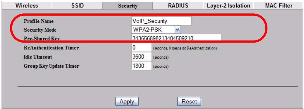 ZYXEL NWA-3166 - Set Up Security for the VoIP Profile - 2