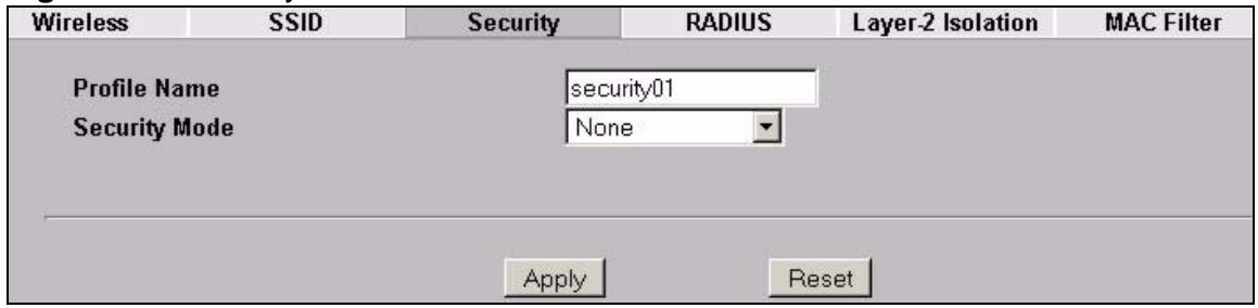 ZYXEL NWA-3166 - The Security Screen - 2