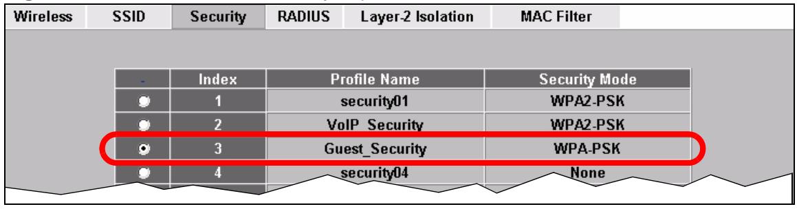 ZYXEL NWA-3166 - Set Up Security for the Guest Profile - 2
