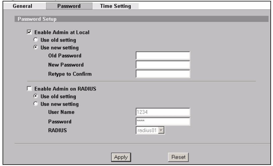 ZYXEL NWA-3166 - Password Screen - 1