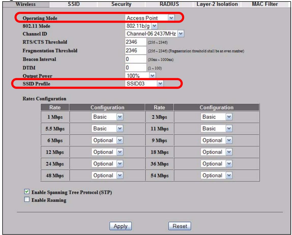 ZYXEL NWA-3166 - Change the Operating Mode - 1