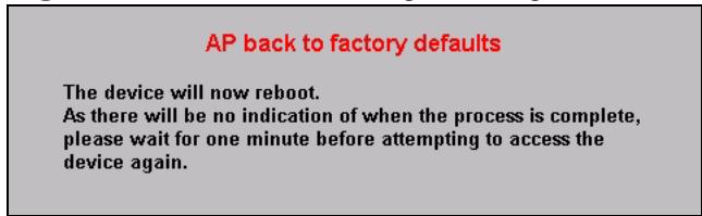 ZYXEL NWA-3166 - Back to Factory Defaults - 1